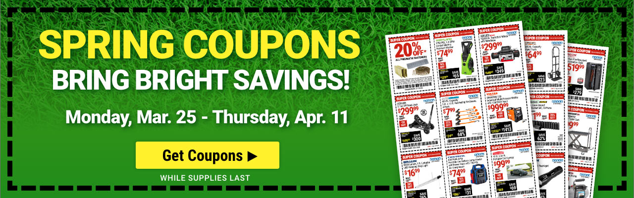 Coupons! Limited Time only Mar. 25 - Apr. 11