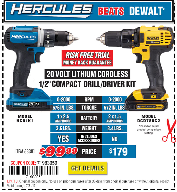 20V Lithium Cordless 1/2 in. Compact Drill/Driver Kit