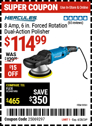 8 Amp 6 in. Forced Rotation Dual-Action Polisher