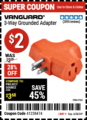 3-Way Grounded Adapter