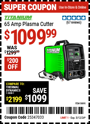 65 Amp Plasma Cutter