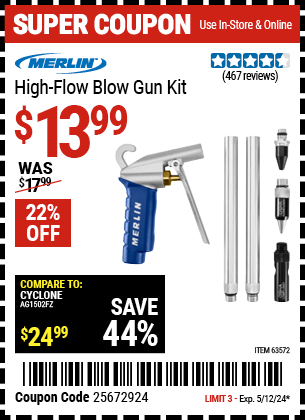 High Flow Blow Gun Kit