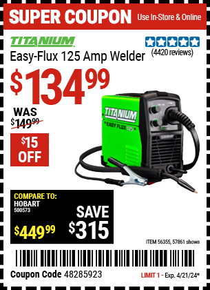 Easy-Flux 125 Amp Welder