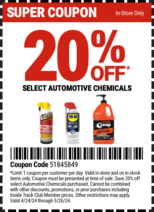 20% off All Consumable End Cap Auto team