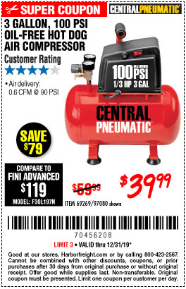 Oil Free Air Compressor >> Savings Coupons at Harbor Freight Tools Oil Free Air Compressor >> Savings Coupons at Harbor Freight Tools