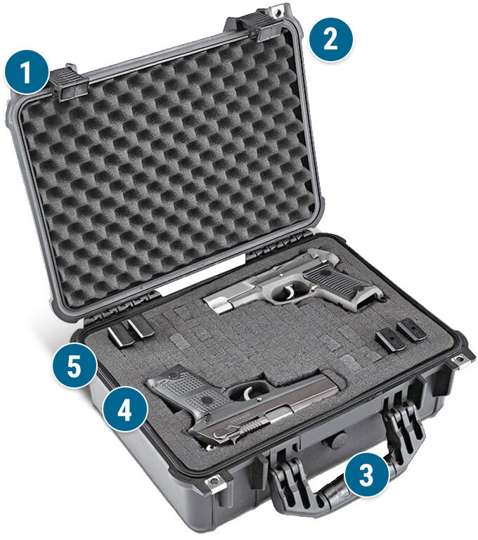 3800 Weatherproof Protective Case, Large, Black