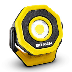 Braun 750 Lumen LED Rechargeable Ultracompact Magnetic Floodlight Yellow