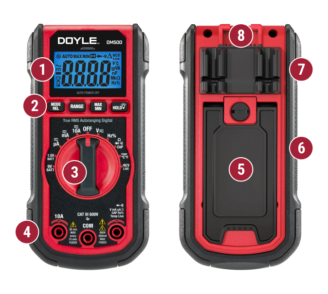 600V True-RMS Auto-Ranging Digital Multimeter