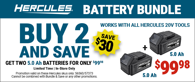 Hercules Battery Bundle - Buy 2 and Save