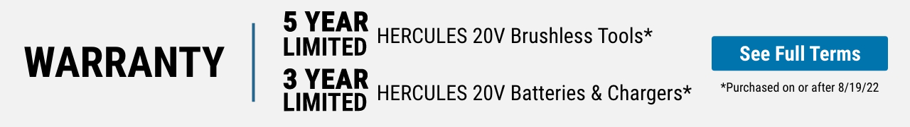 Hercules Warranty - See Full Terms