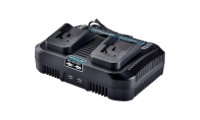 20V/12V Lithium-Ion MultiVoltage Dual Port Charger with Dual USB