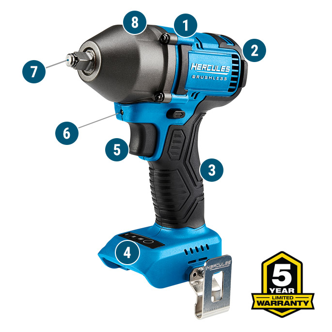 20V Brushless Cordless 3/8 in. Compact 3-Speed Impact Wrench – Tool Only