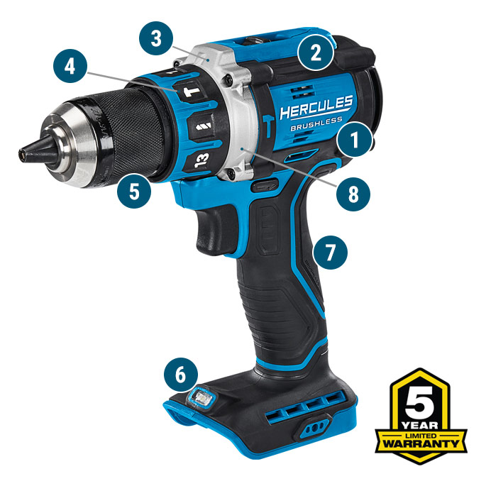 20V Brushless Cordless 1/2 in. Compact Hammer Drill/Driver - Tool