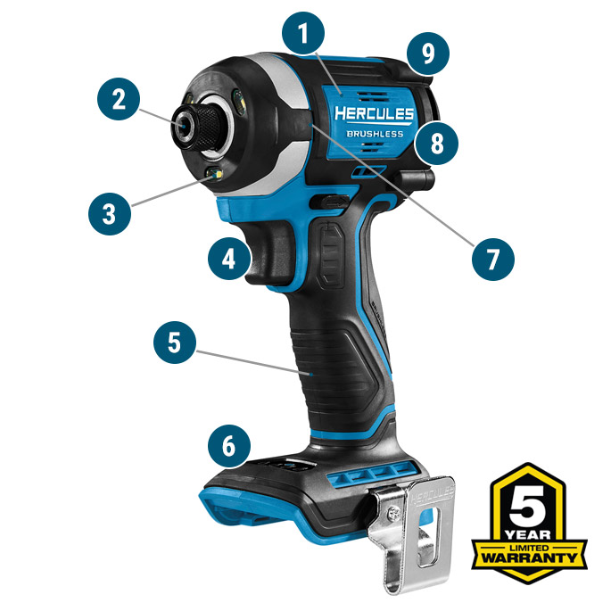 20V Brushless Cordless 1/4 in. Hex Four Mode Compact Impact Driver