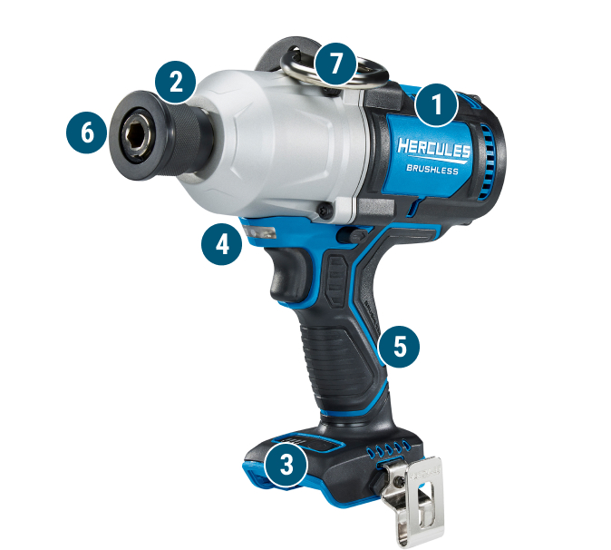 20V Brushless Cordless, 7/16 in. High-Torque Impact Wrench with