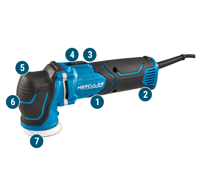 4.5 Amp, 3 in., 12 mm Long-Throw Random Orbit Dual-Action Polisher
