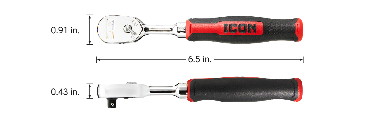 G2 1/4 in. Drive, 6-1/2 in. Standard Ratchet with Comfort Grip