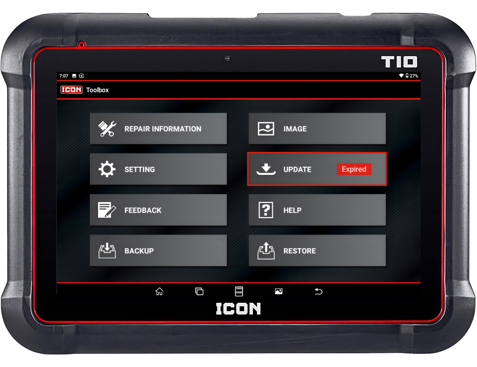 Pre-Paid 12-Month Subscription to ICON T7 Professional Wired Diagnostic ...