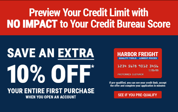 Get More Power with the Harbor Freight Credit Card