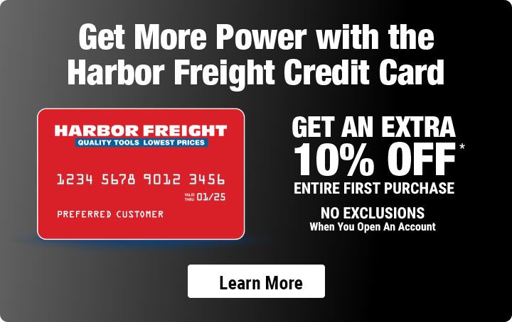 Get More Power with the Harbor Freight Credit Card