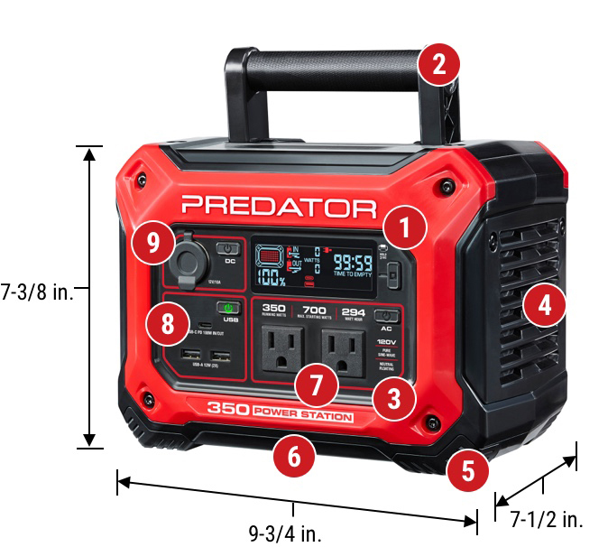 350 Power Station, 350 Running Watt, 294 Wh Capacity