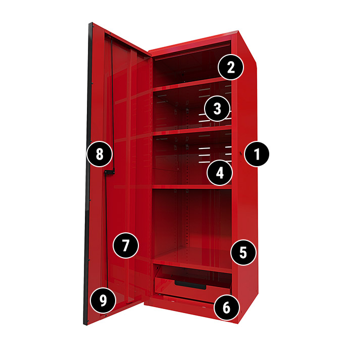 22 in. End Locker, Series 3, Slate Gray