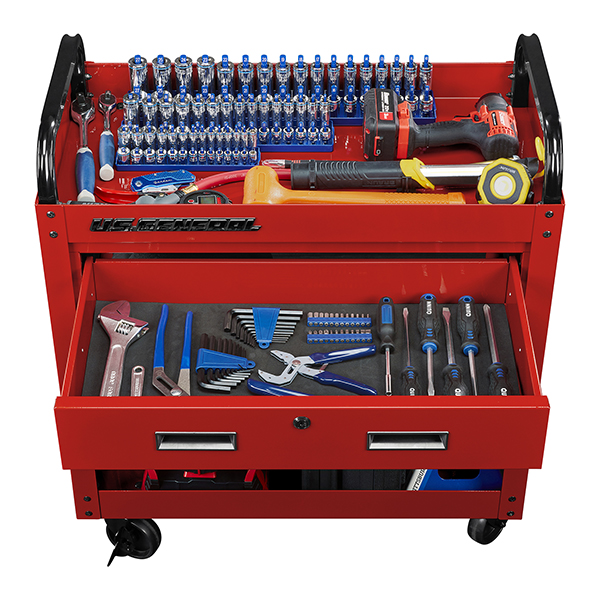 30 in., 1-Drawer Service Cart, Orange