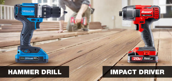 Difference between an impact driver and a hammer online drill