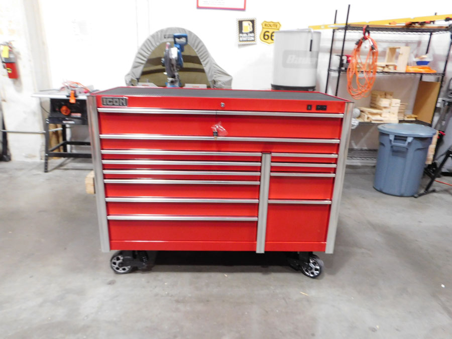 56 in. x 25 in. Professional Roller Cabinet - Red