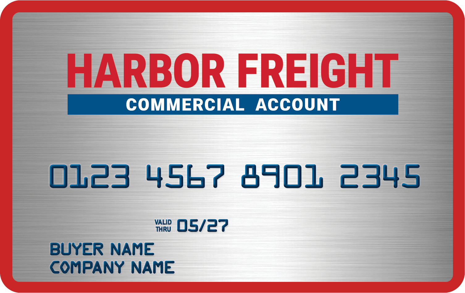 The Card That Works Hard - Harbor Freight Commercial Account - Apply In-Store or Online